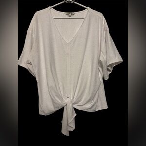 The Pioneer Woman White Eyelet Tie-Front Blouse